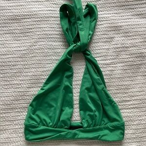 White Foc Boutique Green Top